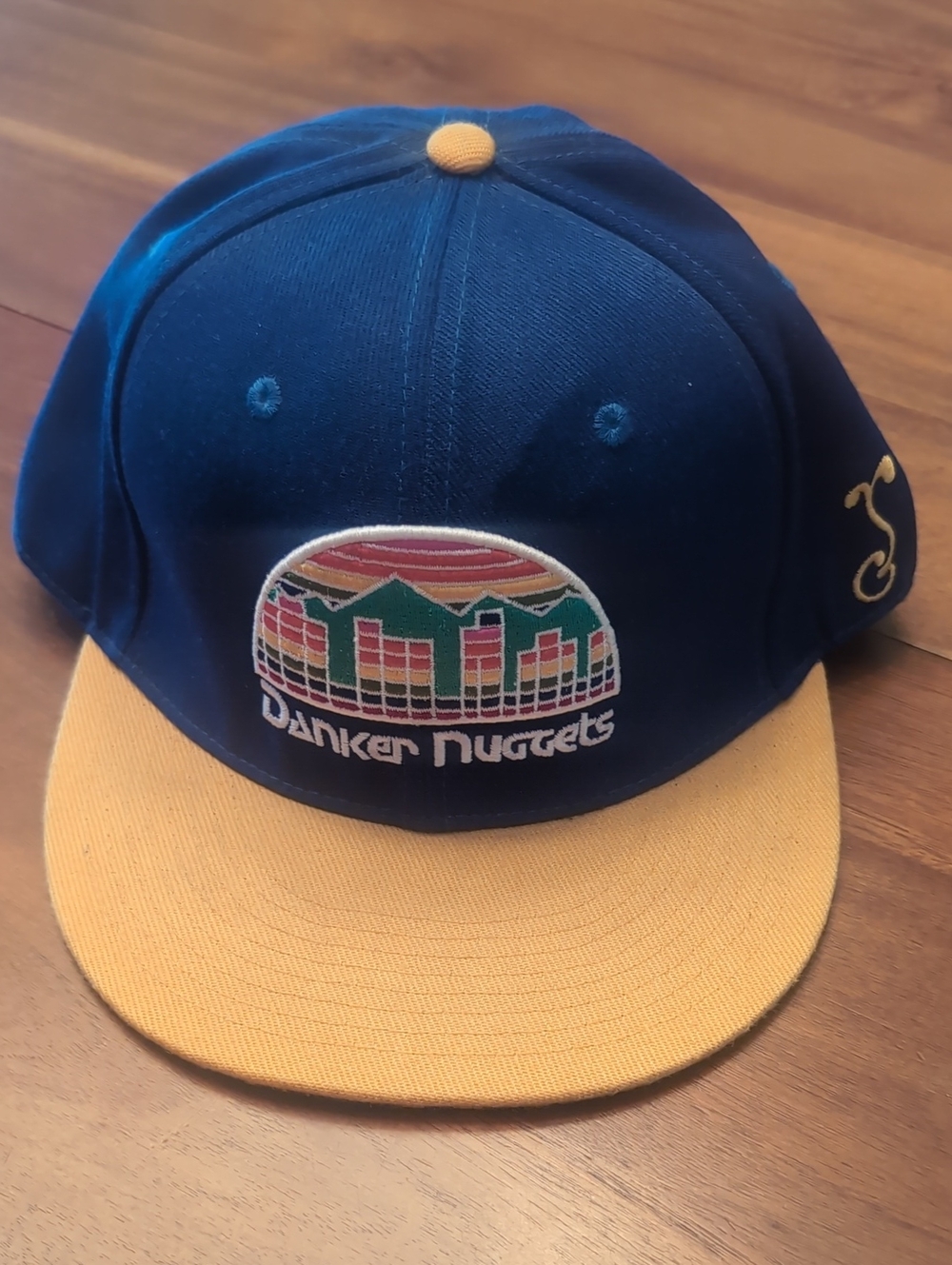 Rare, First Run Danker Nuggets Two-Tone Snapback Hat - Blue & Yellow